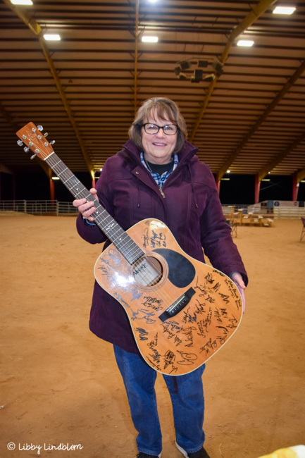 Winner of the Alvarez guitar raf fle at Headin' Home Fest 2023 - photo © Libby Lindblom