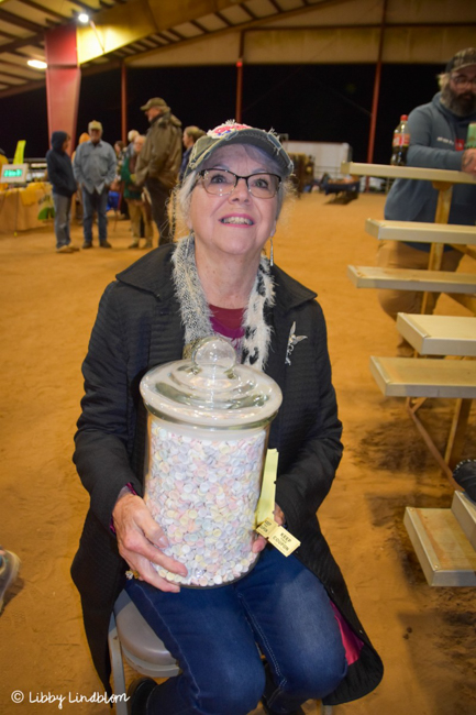 Winner of the Smarties candy jar at Headin' Home Fest 2023 - photo © Libby Lindblom