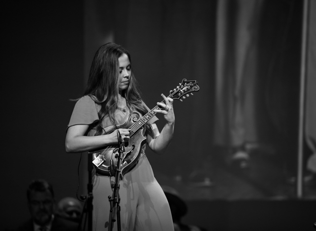Sierra Hull at the 100th Birthday Celebration for Earl Scruggs at The Ryman Auditorium (1/6/24) - photo © Bryce LaFoon