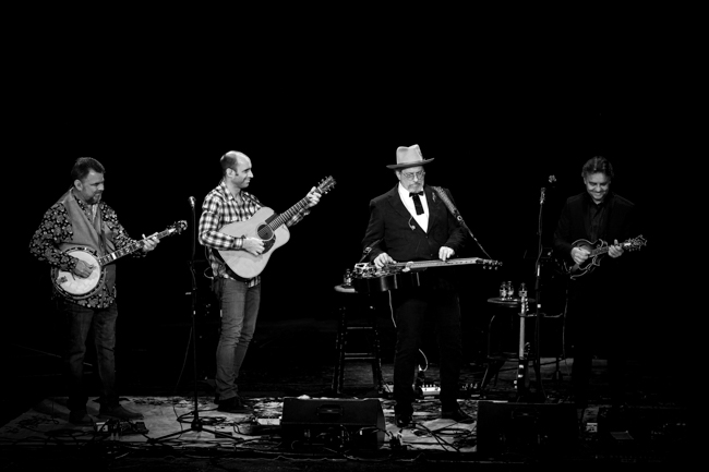 Jerry Douglas joins Travelin' McCourys at Remembering Earl for The Earl Scruggs Center in Shelby, NC (1/13/24) - photo © Bryce LaFoon