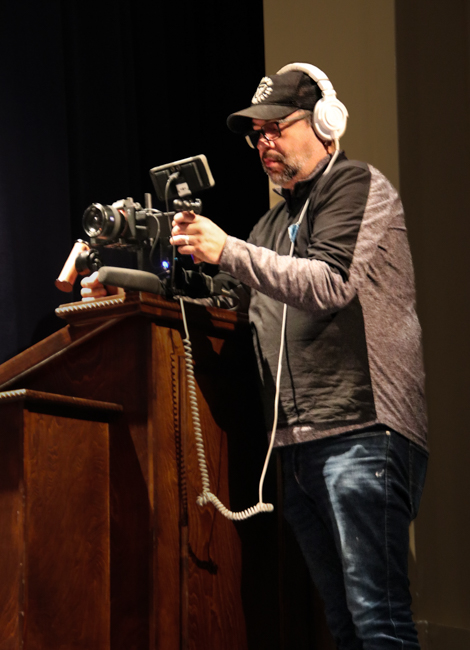 Documentary filmmaker at the 2024 Winter Bluegrass Jubilee – photo © G Nicholas Hancock