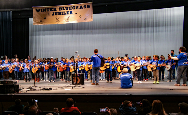 YAM students perform at the 2024 Winter Bluegrass Jubilee - photo © G. Nicholas Hancock