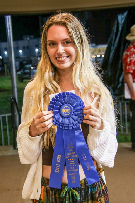 Anneli Burnett – 1st place Folksong at the Galax Old Fiddlers' Convention 2024 – Photo © G Nicholas Hancock