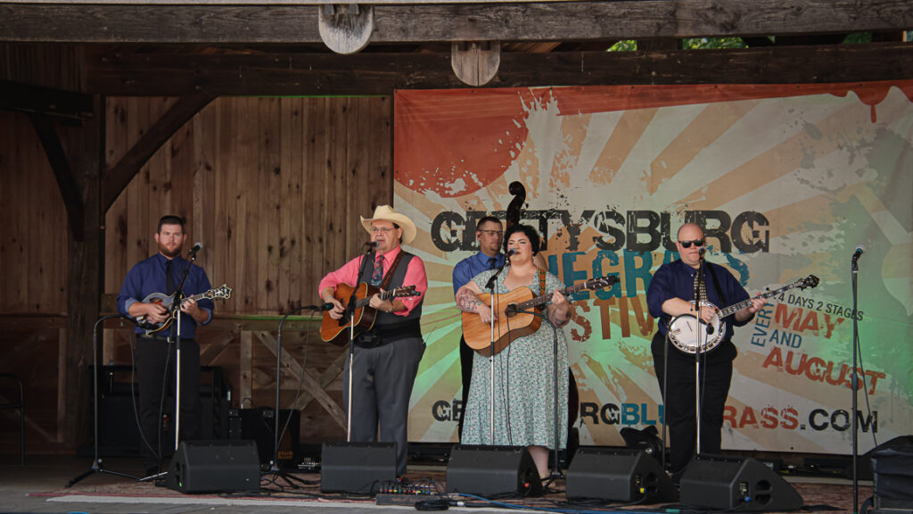 Junior Sisk at the Fall 2024 Gettysburg Bluegrass Festival - photo © Frank Baker