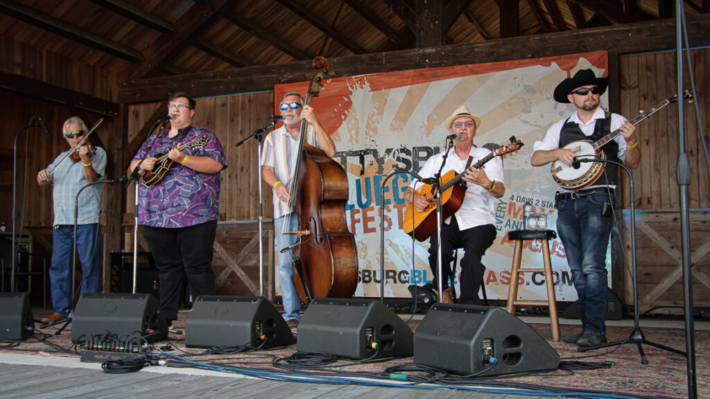 Danny Paisley & The Southern Grass at the August 2024 Gettysburg Bluegrass Festival - photo © Frank Baker