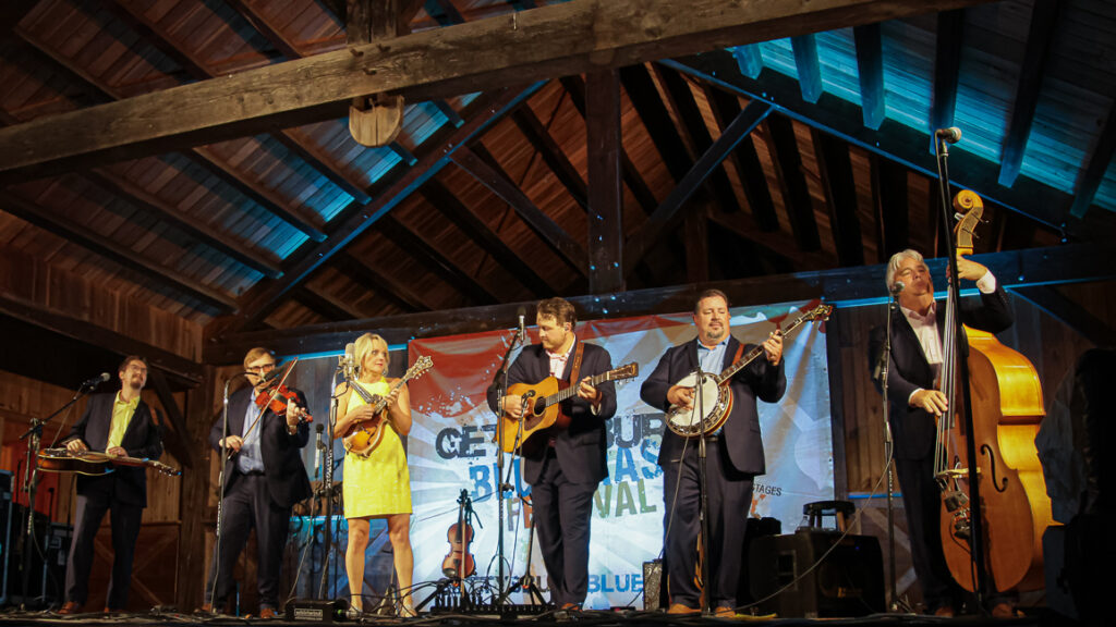 Rhonda Vincent & The Rage at the August 2024 Gettysburg Bluegrass Festival - photo © Frank Baker