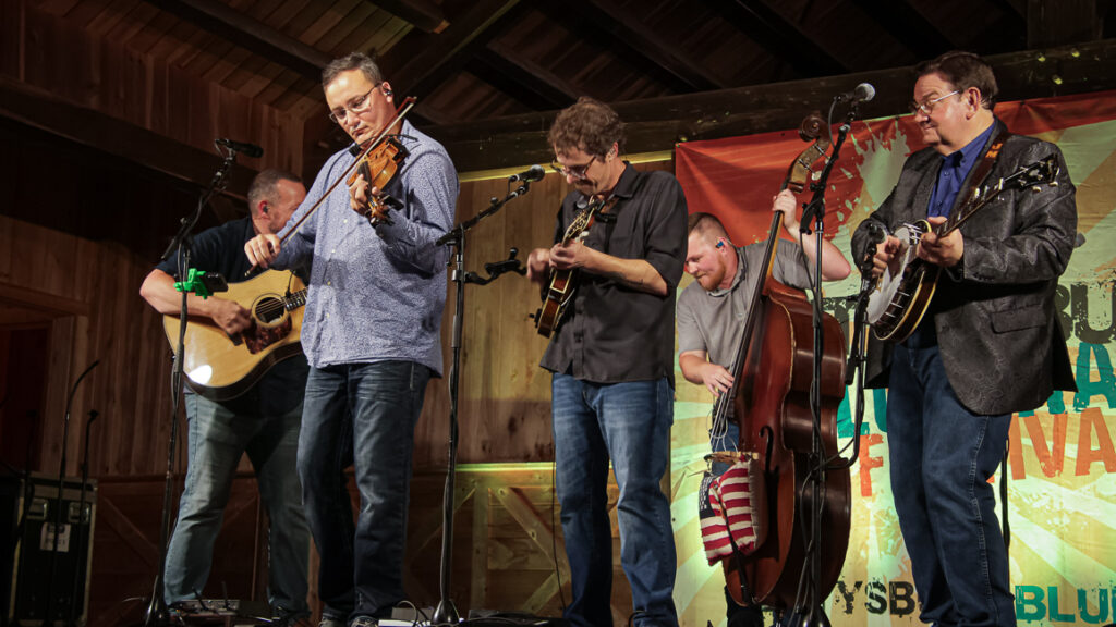 Joe Mullins & The Radio Ramblers at the August 2024 Gettysburg Bluegrass Festival - photo © Frank Baker