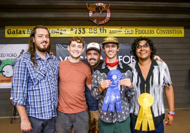 Off The Rails – 1st Place Bluegrass Band at the Galax Old Fiddlers' Convention 2024 – Photo © G Nicholas Hancock