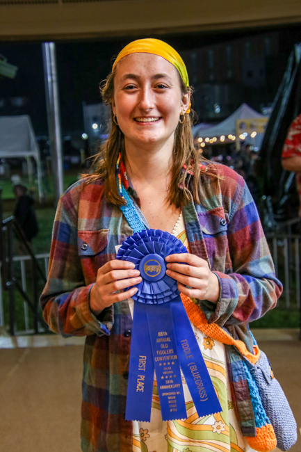 Ruth Shumway – 1st Place Bluegrass Fiddle at the Galax Old Fiddlers' Convention 2024 – Photo © G Nicholas Hancock