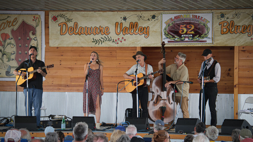 Bob and Sarah Amos at the 2024 Delaware Valley Bluegrass Festival - photo © Frank Baker