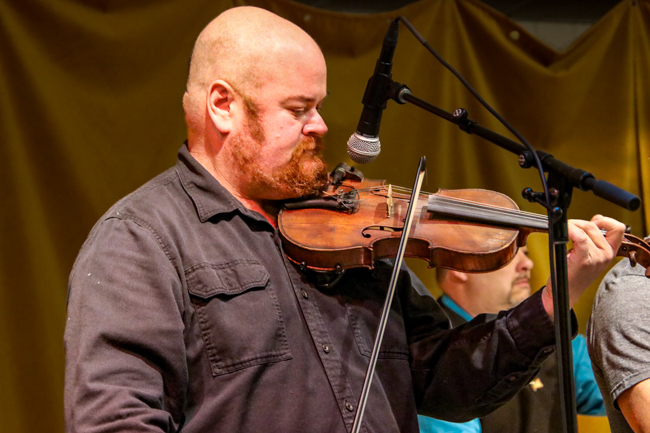 Matt Hooper with River Ridge Bluegrass Band at the 2025 Star Fiddlers' Convention – photo © G Nicholas Hancock