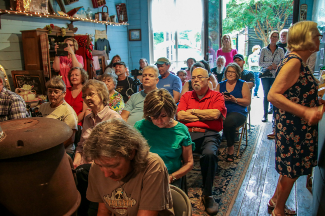 Audience at the Greg Blake house concert at the E.H. Montgomery General Store in Gold Hill, NC - photo © G Nicholas Hancock