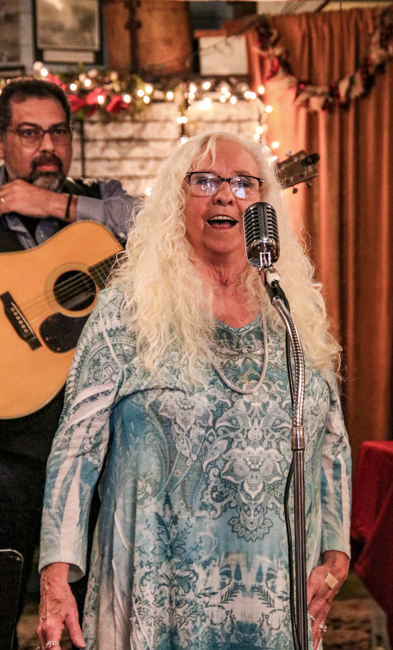 Vivian Pennington Hopkins at Greg Blake house concert at the E.H. Montgomery General Store in Gold Hill, NC - photo © G Nicholas Hancock