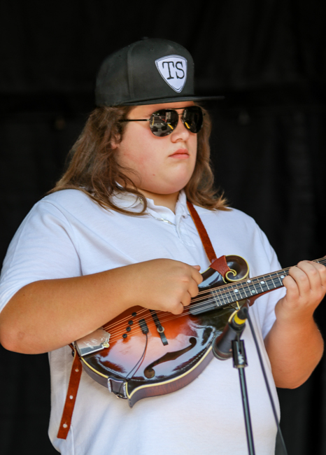 Truett Wagner with Denim & Plaid on the Youth Stage - IBMA 2025 - photo © G. Nicholas Hancock