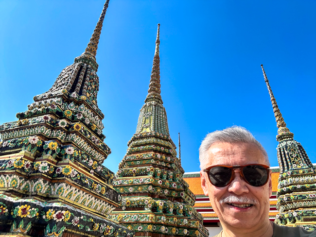 Kaz Inaba at Wat Pho in Thailand, November 2025