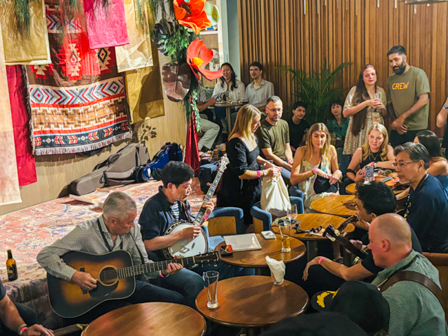 Bluegrass jam at the Southeastern Old Time Gathering 2025