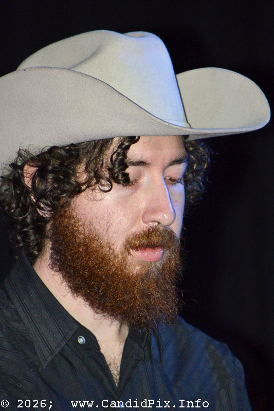 Jesse Personeni with The Malpass Brothers at the 2026 Jekyll Island Bluegrass Festival - photo © Bill Warren