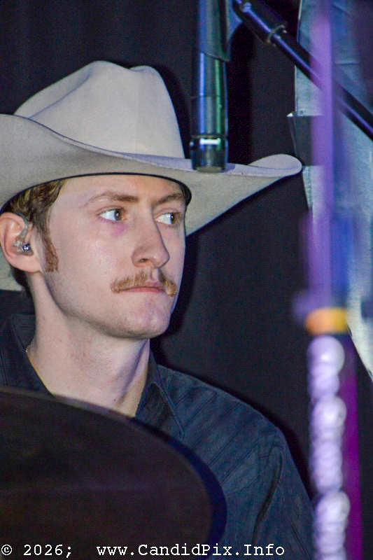 Landon Smith with The Malpass Brothers at the 2026 Jekyll Island Bluegrass Festival - photo © Bill Warren