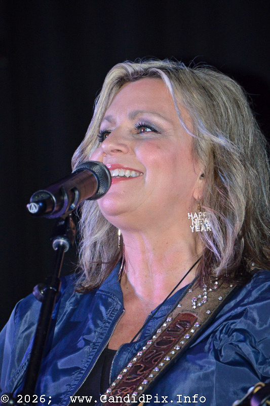 Sonya Isaacs with The Isaacs at the 2026 Jekyll Island Bluegrass Festival - photo © Bill Warren