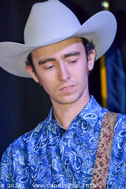 Garrett Newton with Lorraine Jordan & Country Grass at the 2026 Jekyll Island Bluegrass Festival - photo © Bill Warren