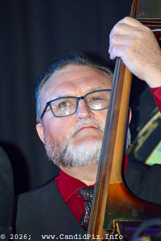 Randall Hibbitts with Ralph Stanley II & The Clinch Mountain Boys at the 2026 Jekyll Island Bluegrass Festival - photo © Bill Warren