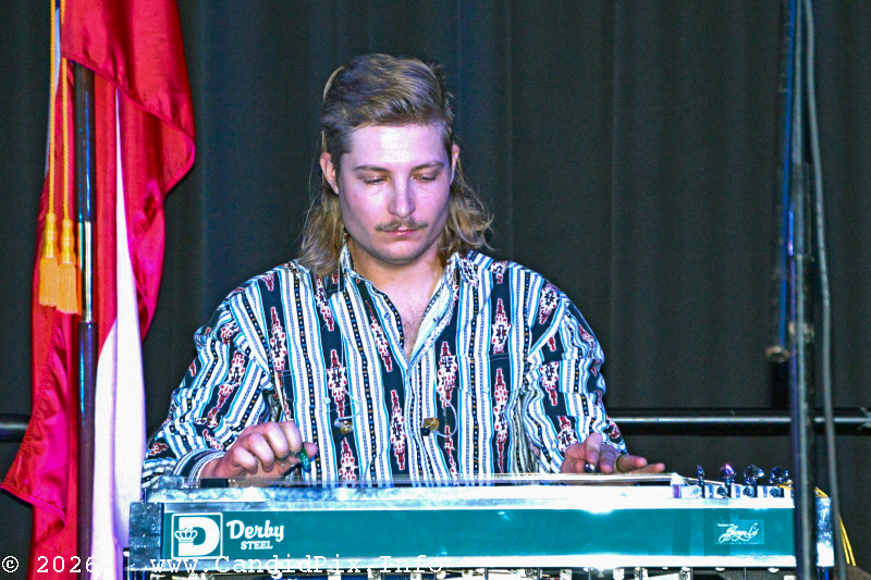 Jacob Flick with Nothin' Fancy at the 2026 Jekyll Island Bluegrass Festival - photo © Bill Warren