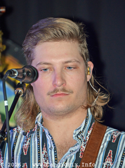 Jacob Flick with Nothin' Fancy at the 2026 Jekyll Island Bluegrass Festival - photo © Bill Warren