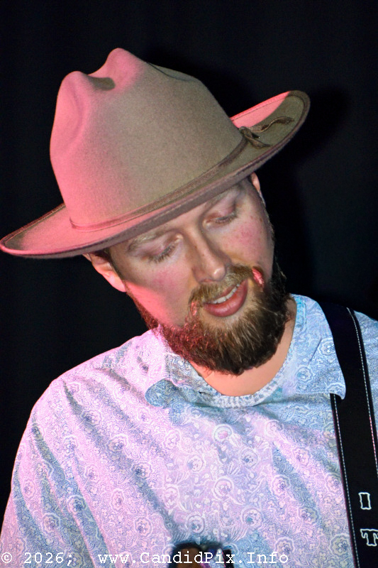 Isaac Taylor with Remedy Tree at the 2026 Jekyll Island Bluegrass Festival - photo © Bill Warren
