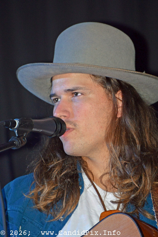 Gabriel Acevedo with Remedy Tree at the 2026 Jekyll Island Bluegrass Festival - photo © Bill Warren