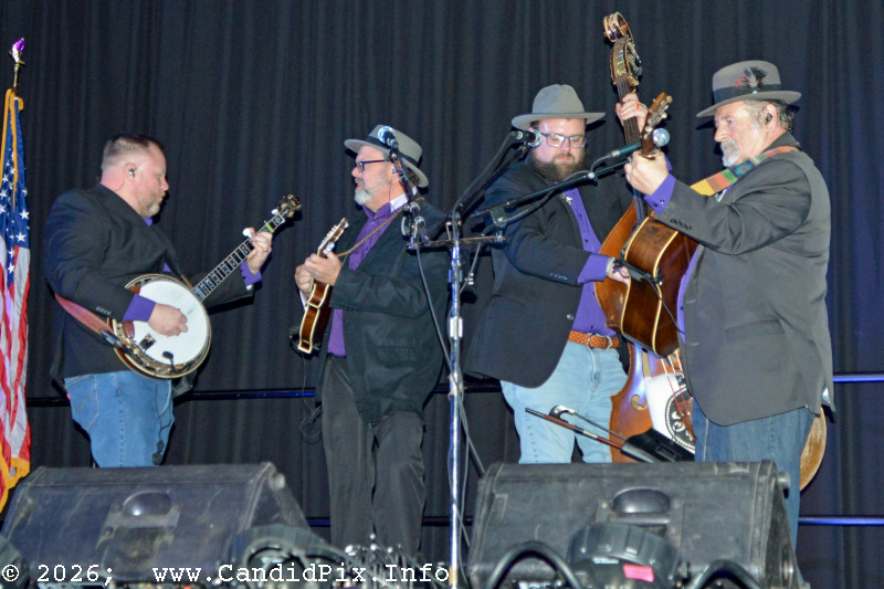 Kenny Stinson & Perfect Tymin' at the 2026 Jekyll Island Bluegrass Festival - photo © Bill Warren
