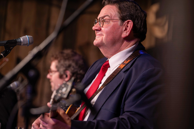Joe Mullins with The Radio Ramblers at their final performance at Meadowgreen Music Hal (10/10/26) - photo © Hallie Adams