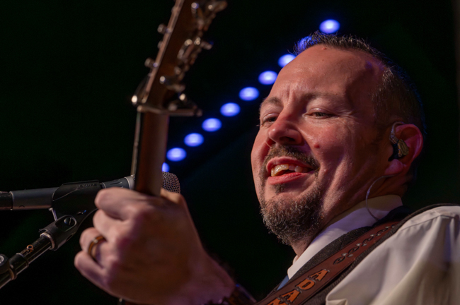 Adam McIntosh with Joe Mullins & The Radio Ramblers at their final performance at Meadowgreen Music Hal (10/10/26) - photo © Hallie Adams