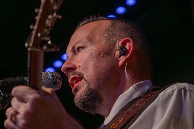 Adam McIntosh with Joe Mullins & The Radio Ramblers at their final performance at Meadowgreen Music Hal (10/10/26) - photo © Hallie Adams