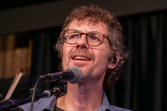 Chris Davis with Joe Mullins & The Radio Ramblers at their final performance at Meadowgreen Music Hal (10/10/26) - photo © Hallie Adams