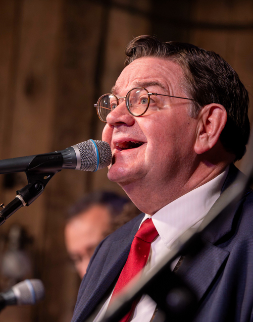 Joe Mullins with The Radio Ramblers at their final performance at Meadowgreen Music Hal (10/10/26) - photo © Hallie Adams