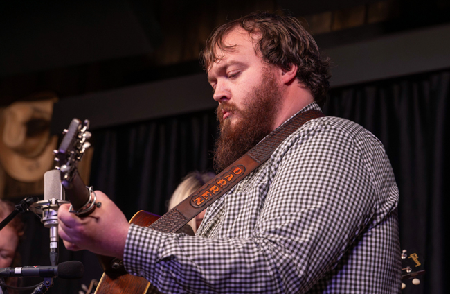 Darren Wasson with The MeadowGreen Trio opening for Joe Mullins & The Radio Ramblers' final performance at Meadowgreen Music Hal (10/10/26) - photo © Hallie Adams