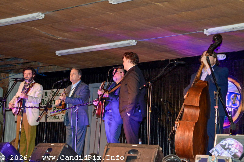Zack Arnold joins The Larry Stephenson Band at the 2026 Palatka Bluegrass Festival - photo © Bill Warren