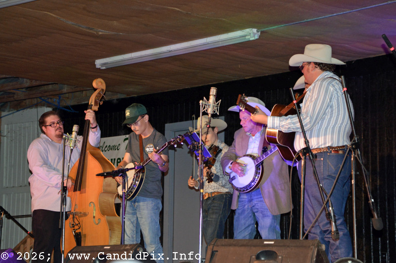 Logan Lobdel with Ian Lane & Southern Flavor at the 2026 Palatka Bluegrass Festival - photo © Bill Warren