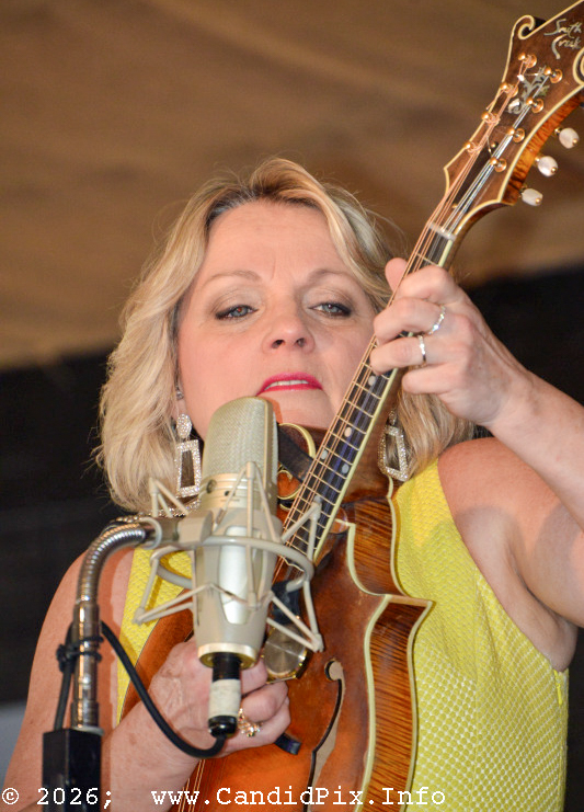 Rhonda Vincent with The Rage at the 2026 Palatka Bluegrass Festival - photo © Bill Warren