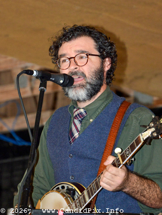 Derek Vaden with The Larry Stephenson Band at the 2026 Palatka Bluegrass Festival - photo © Bill Warren