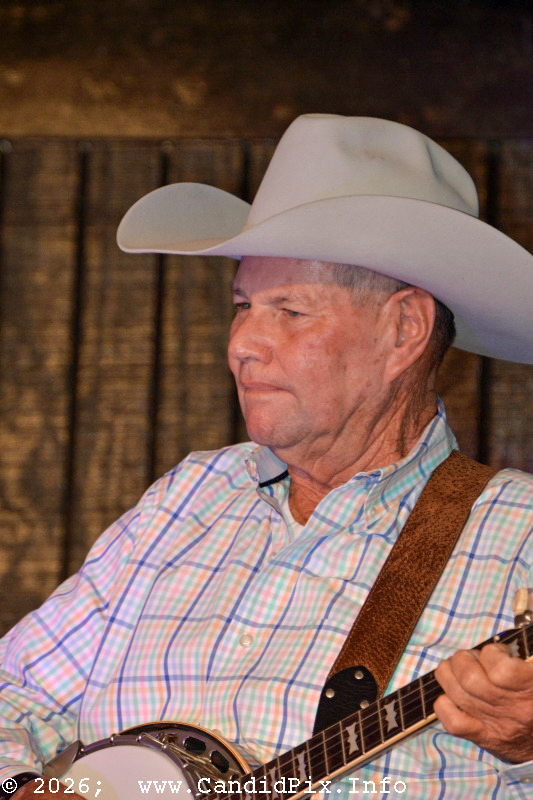 Keith Bass with Ian Lane & Southern Flavor at the 2026 Palatka Bluegrass Festival - photo © Bill Warren
