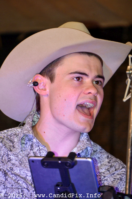 Ian Lane with Southern Flavor at the 2026 Palatka Bluegrass Festival - photo © Bill Warren