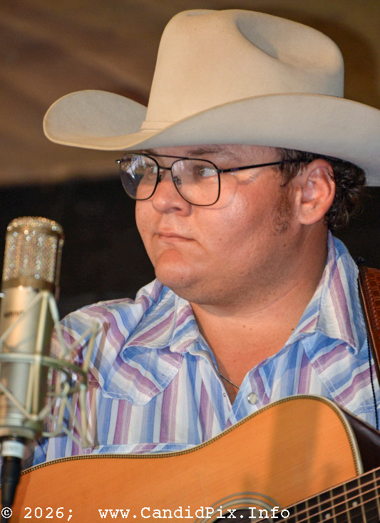 Tippen Padgett with Ian Lane & Southern Flavor at the 2026 Palatka Bluegrass Festival - photo © Bill Warren