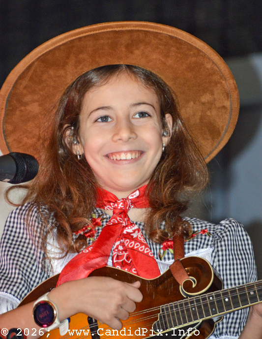 Salima Shamanov with The Alaskan Sunnyside Sisters at the 2026 Palatka Bluegrass Festival - photo © Bill Warren