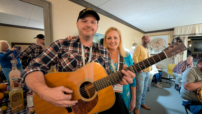 Willie Carter with Sweden’s Asa Loid at Bluegrass First Class '26 - photo © Vivian Pennington Hopkins