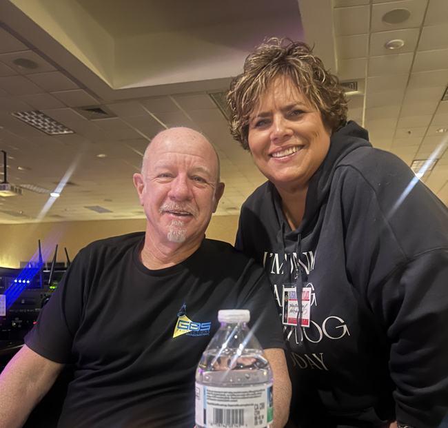 David and Traci Chichester of GBS at Bluegrass First Class '26 - photo © Sandy Hatley