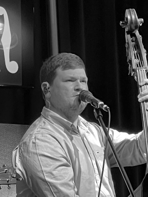 Troy Boone with Russell Moore & IIIrd Tyme Out at Bluegrass First Class '26 - photo © Sandy Hatley