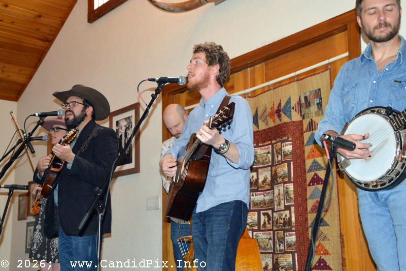 Daniel Thrailkill with Nick Dumas & Branchline at Hollow Point Farm (2/22/26) - photo © Bill Warren