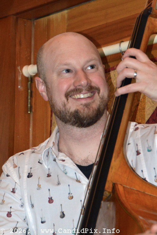 Andrew Knapp with Nick Dumas & Branchline at Hollow Point Farm (2/22/26) - photo © Bill Warren