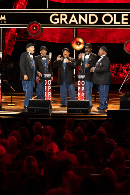 The Fairfield Four on the Grand Ole Opry for the 25th Anniversary of the O Brother, Where Art Thou? soundtrack (2/28/26) - photo © Grand Ole Opry